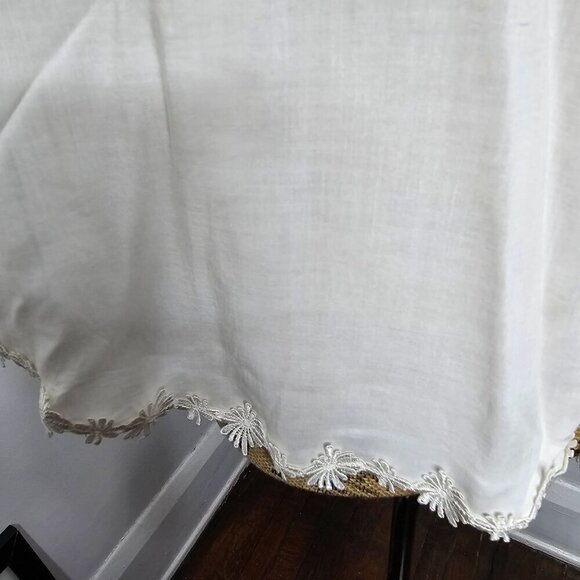 Forever 21 White Gauzy Open Shoulder Bell Sleeve Boho Top Medium - Picture 4 of 11